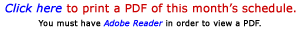 Click here to print PDF of show schedule.
